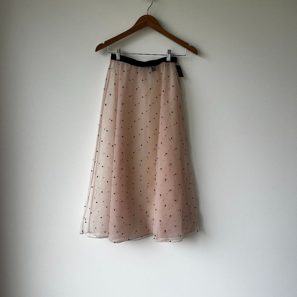 Tulle Skirt with Velvet Polka Dots